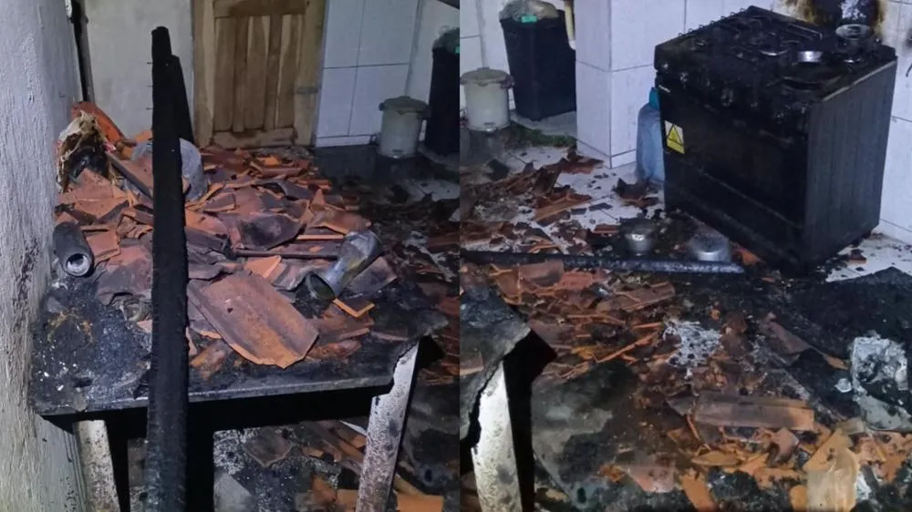 Casa é destruída por incêndio após suspeito jogar coquetel molotov em Luís Correia